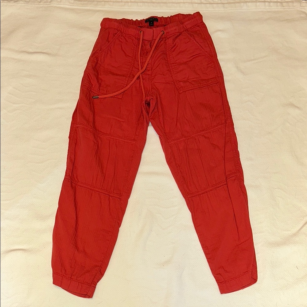J. Crew Coral-colored cotton joggers